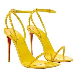 Christian Louboutin Yellow Studded Heels